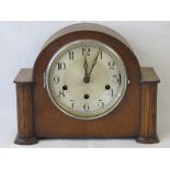 An oak cased mantle clock, movement mark