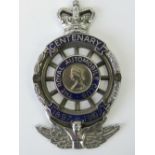 A chrome plated RAC car badge for the Ce