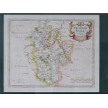 Map; Bedfordshire by Robert Morden, hand