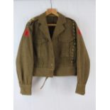 A 1949 pattern khaki battledress blouse,