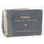 Book; 'Master List of Spare Parts' issued by Morris Motors 1934, spare parts price list for Minor,
