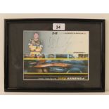 A signed photograph bearing signature for Jos Verstappen, framed, 15 x 20cm.