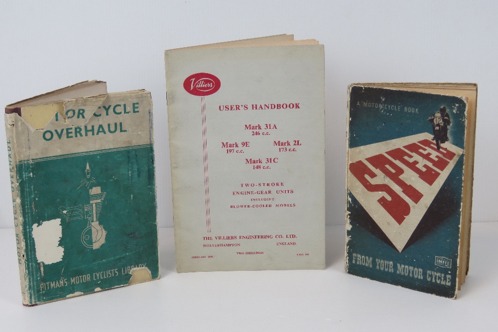 Books; Pitmans motor cyclists library 'Motor Cycle overhaul' 1947, dust cover slightly a/f,