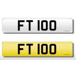 Registration Plate 'FT 100' (Financial Times 100) on retention. Reduced buyers premium 15.5% + VAT.