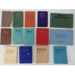 A rare collection of vintage autocar buyers guide books dated 1933, 36 37, 38, 52, 54 (x2) 61, 62,