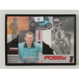 A signed photographic montage bearing signature for Carl Foggarty,