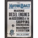 The Motor Boat, an advertising poster for Shipping, Engineering and Machinery Exhibition,