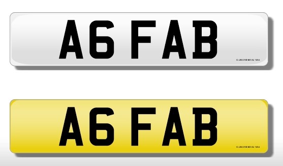 Registration Plate 'A6 FAB' on retention. Reduced buyers premium 15.5% + VAT.