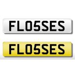Registration Plate 'FL05SES' (Flosses) on retention. Reduced buyers premium 15.5% + VAT.