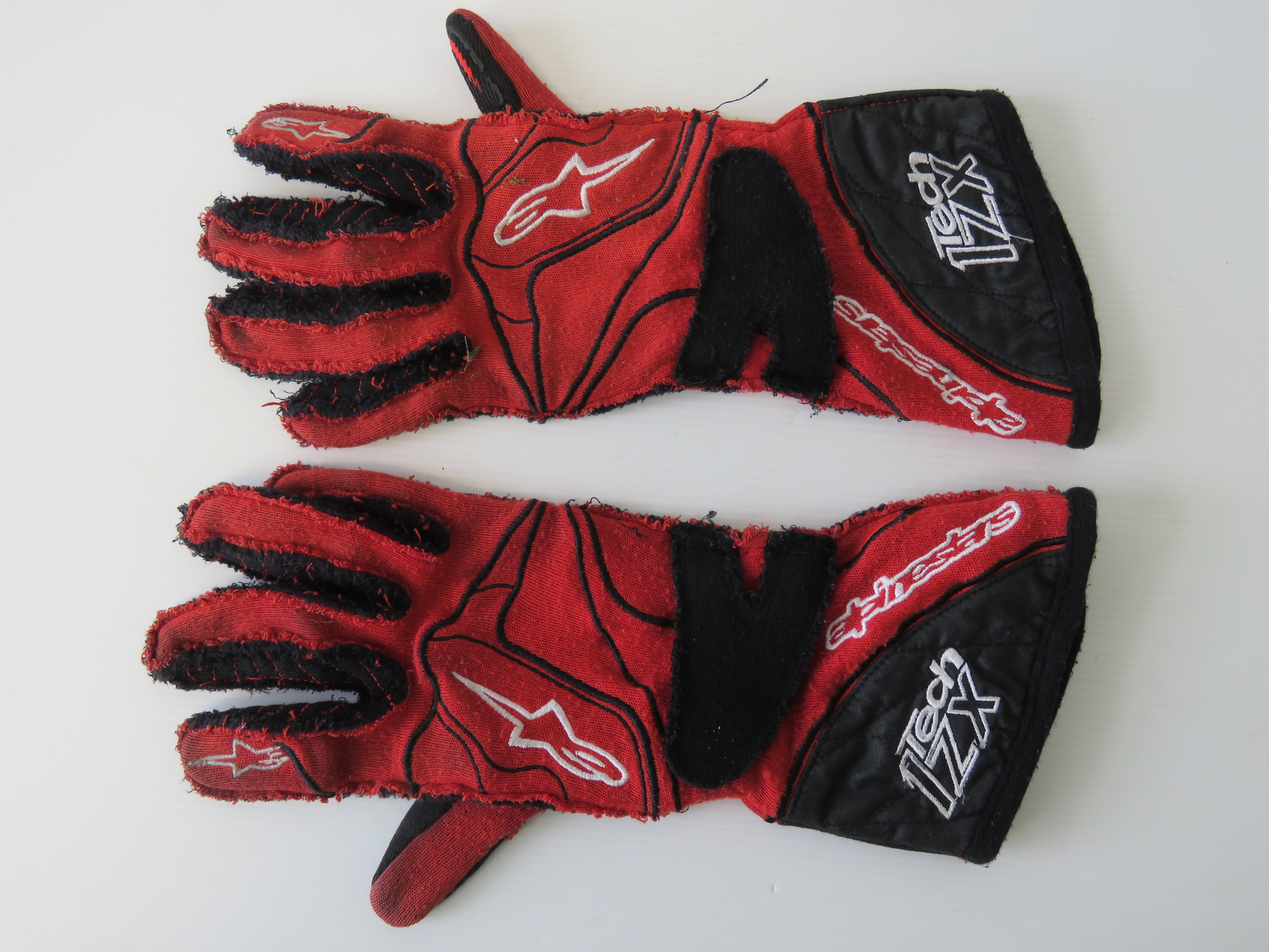 A pair of Alpinestars Tech 1-ZX racing gloves race worn by fourteen times BTCC winner Rob Collard. - Image 3 of 3