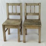 A pair of vintage childs chairs c1930s, a/f.