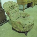 A late 19/early 20th ladies fireside chair for re upholstery.