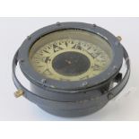 A ship's compass by Dobbie McInnes & Clyde, Glasgow and London, No 3818, 16cm diameter.