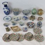 A small collection of 18thC and later Oriental ceramics, mainly a/f,