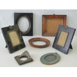 A small collection of picture and silhouette frames,