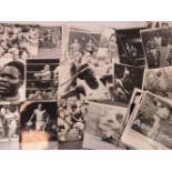 A quantity of press photographs featuring a number of assorted sporting events and competitors