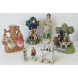 Four Staffordshire figurines,