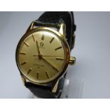 An Omega Seamaster 30 gold plated Gents watch. 35mm case with signed screwback and crown.