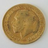 A 22ct gold 1911 George V full sovereign, 8g.