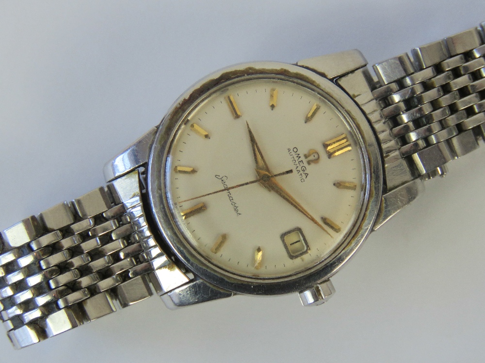 A vintage Omega Seamaster Automatic wristwatch with original stainless steel strap,