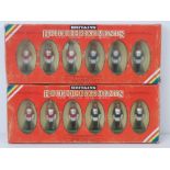 Britains Lead figures, two collectors packs number 7227 each with 3 Lifeguards and 3 Horseguards.