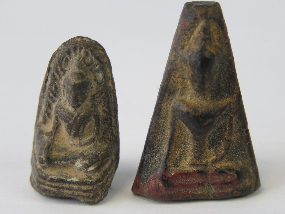 A quantity of Tibetan Buddhist tsa-tsas halidom votive tablet prayer or meditation figures, - Image 2 of 6