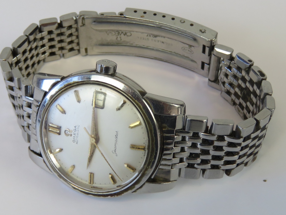 A vintage Omega Seamaster Automatic wristwatch with original stainless steel strap, - Image 4 of 4