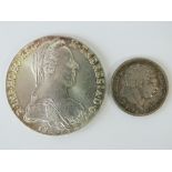 A Maria Theresa Thaler BURG CO TYR 1780 silver coin, 1ozt,
