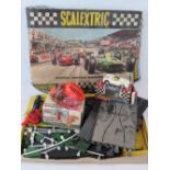 Scalextric Set 31 (incomplete) and a C/61 Porsche, etc.