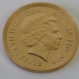 A mint and uncirculated 22ct gold 2014 Elizabeth II full sovereign, 8g.
