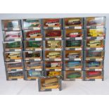 A large quantity of Corgi Classic model commercial vehicles, mostly Bedford Type OB Coaches,