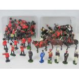 A collection of Britains and other vintage and later lead soldiers and naval figures,