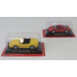 Official Ferrari scale model cars; 550 Barchette Pininfarina and 360 Modena, scale 1:43,