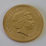 A mint and uncirculated 22ct gold 2015 Elizabeth II full sovereign, 8g.