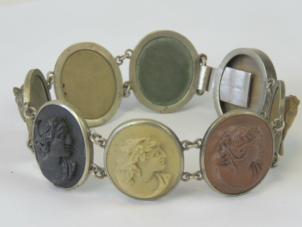 A lava cameo bracelet,