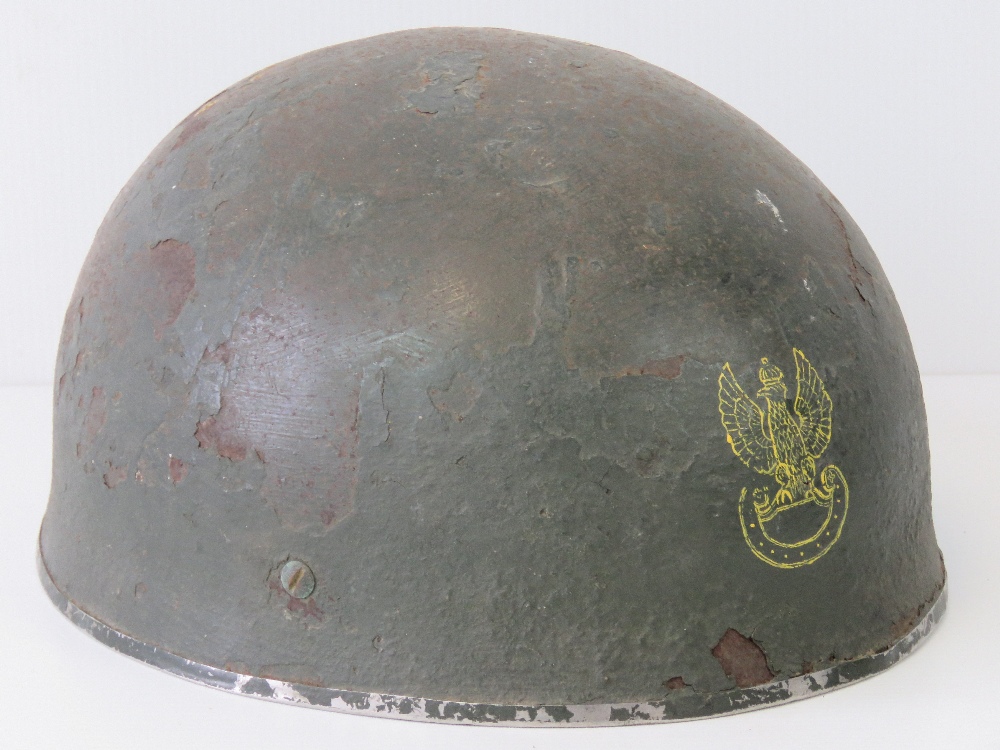 A British WWII paratrooper's helmet with