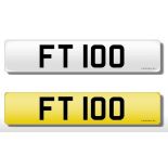 Registration Plate 'FT 100' (Financial T