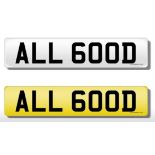 Registration Plate 'ALL 600D' (All Good)