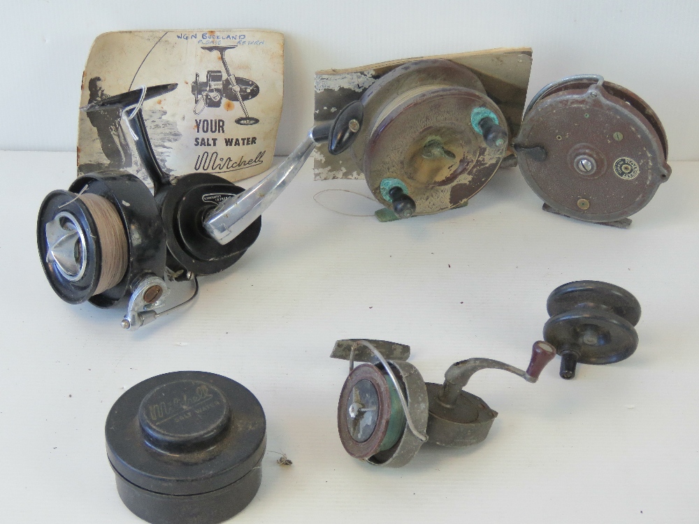 Two K P Morritt's fixed spool reels, a M