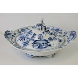 A rare 19th century Meissen tureen in bl