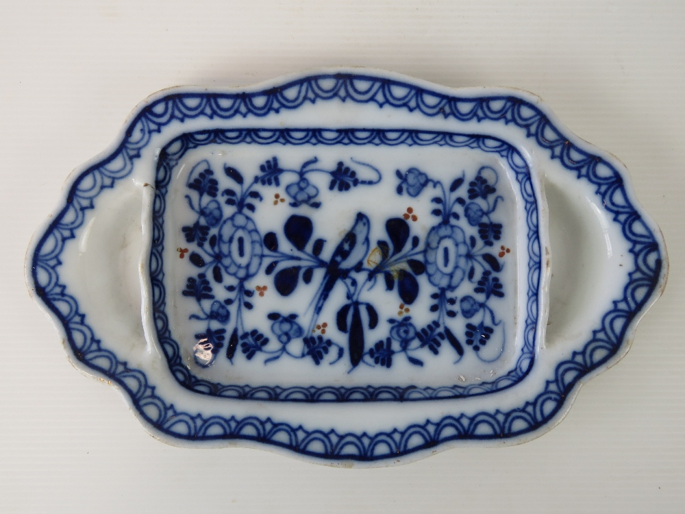 A late 19thC Delftware butter or serving - Image 2 of 4