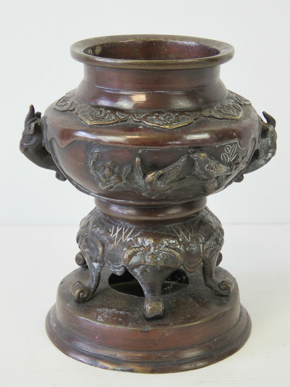 A 19th century Oriental censer on integr