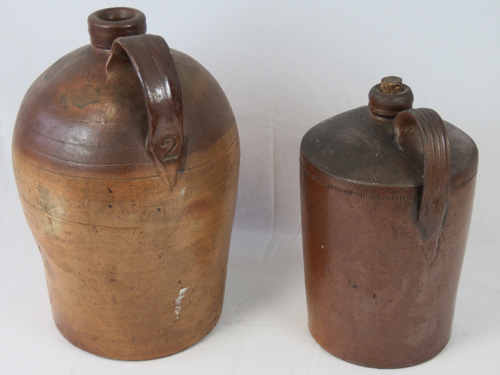 A large stoneware flagon with strap hand - Image 2 of 2