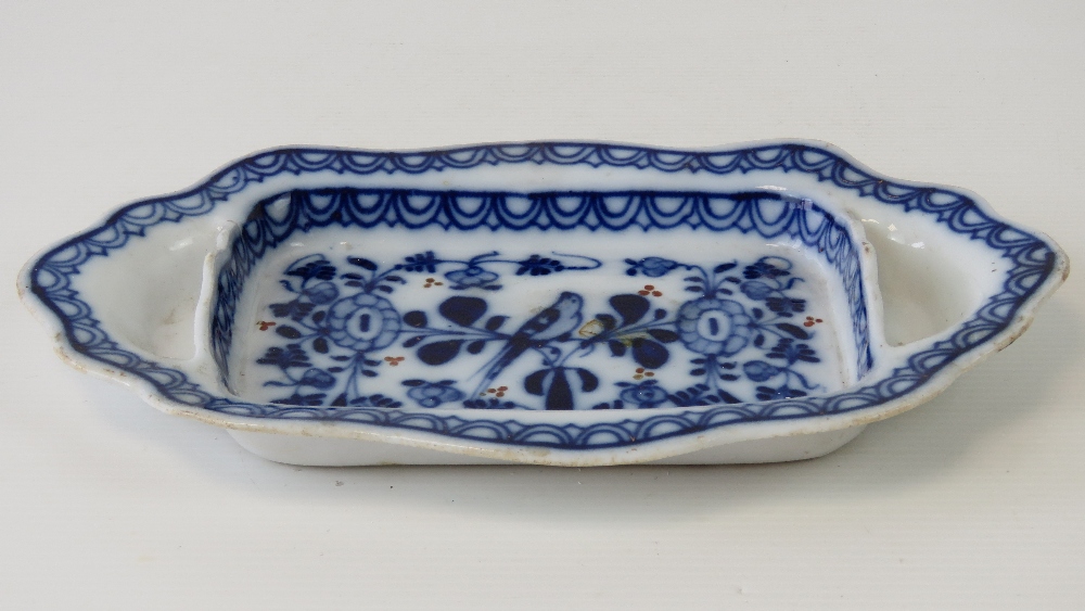 A late 19thC Delftware butter or serving
