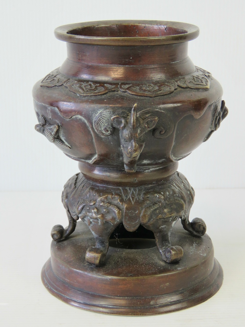 A 19th century Oriental censer on integr - Image 3 of 4