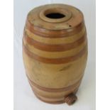 A 19th century banded liquor barrel, 38c