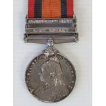 Queen's South Africa Medal inscribed to 1405 Pte E Underwood 2nd Northamptonshire regiment,