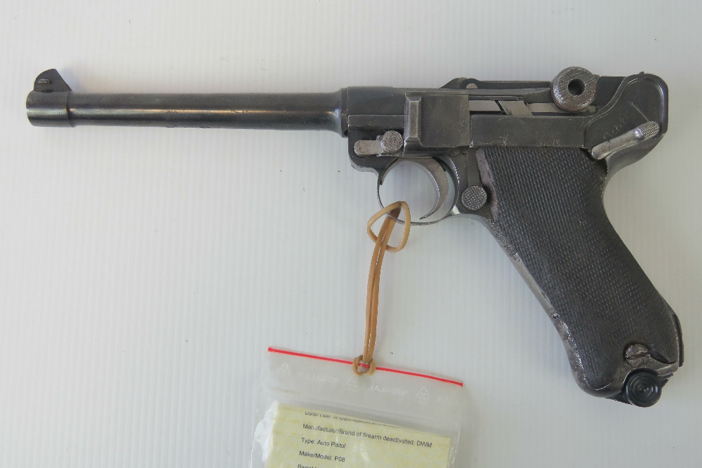 A deactivated ( EU Spec) commercial Luger 9mm pistol with 6" barrel. With certificate. - Image 2 of 8