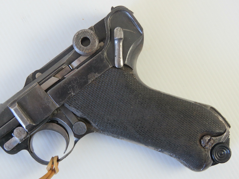 A deactivated ( EU Spec) commercial Luger 9mm pistol with 6" barrel. With certificate. - Image 5 of 8