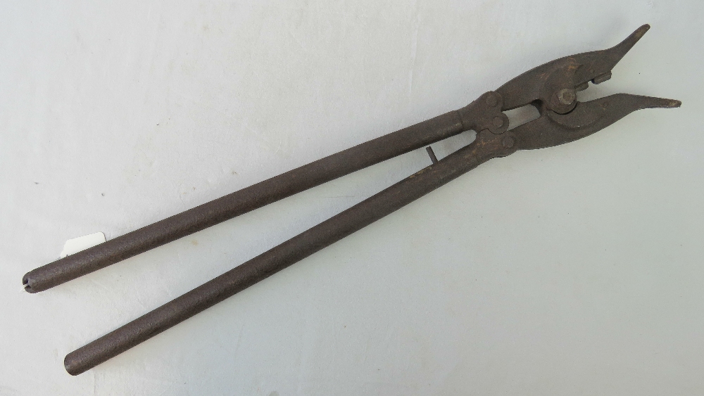 A pair of WWI Imperial German military issue barbed wire cutters made by H Wilke.